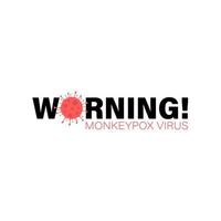 Monkeypox virus banner with yellow background vector