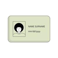 Icon of an identity document with the image of a man vector