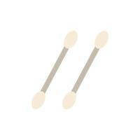 Carton cotton ear swabs. Vector illustration