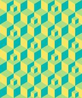 Background Geometric Pattern Cube Shape Yellow Green Blue vector