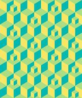 Background Geometric Pattern Cube Shape Yellow Green Blue vector