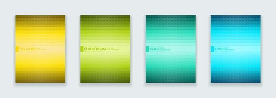 Poster Design Set Background Geometric Triangle Pyramid vector