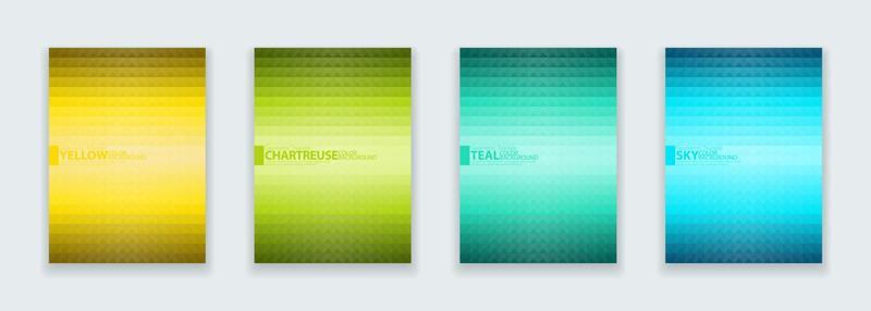 Poster Design Set Background Geometric Triangle Pyramid