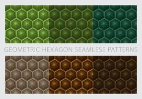 hexágono geométrico patrones sin fisuras color tono tierra vector