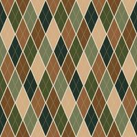 Seamless Background Argyle Pattern Green Brown Plaid vector