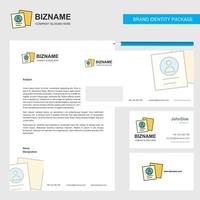 Profile Business Letterhead Envelope and visiting Card Design vector template