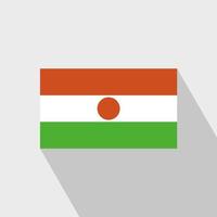 Niger flag Long Shadow design vector