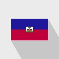 Haiti flag Long Shadow design vector