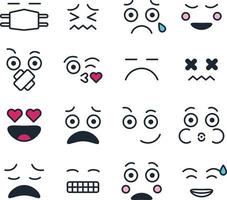 conjunto de emojis vectoriales vector
