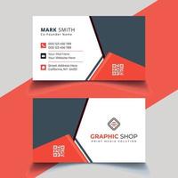 Professional elegant red and white modern business card design vector