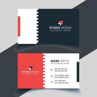 Professional elegant red and white modern business card design vector