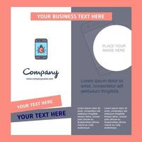 Bug on a smartphone Company Brochure Template Vector Busienss Template