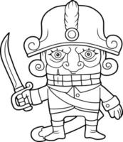 funny cartoon nutcracker vector