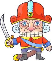 funny cartoon nutcracker vector