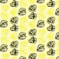 Pattern with popcorn. Pop corn background. vector