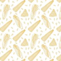 Pattern with corn. Design template for wrapping paper or fabric. vector