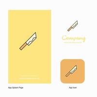 Knife Company Logo App Icon and Splash Page Design Creative Business App Design Elements vector