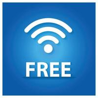 Free Wifi typographic design vector