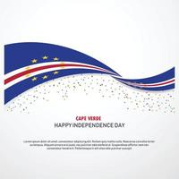 fondo de feliz día de la independencia de cabo verde vector