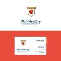 Flat Skull flag Logo and Visiting Card Template Busienss Concept Logo Design vector