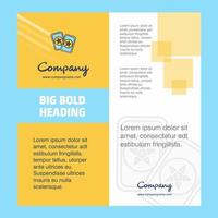 Halloween cards Company Brochure Title Page Design Company profile annual report presentations leaflet Vector Background