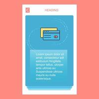 Credit card mobile vertical banner design design Vector