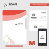Medicine Business Logo File Cover Visiting Card and Mobile App Design Vector Illustration