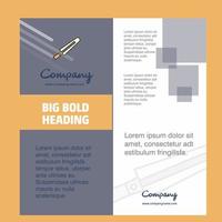 Sword Company Brochure Title Page Design Company profile annual report presentations leaflet Vector Background