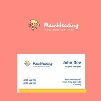 Mushroom logo Design with business card template Elegant corporate identity Vector