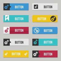 User Interface buttons design set vector