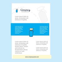 Template layout for Water shower comany profile annual report presentations leaflet Brochure Vector Background