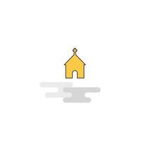 Flat Church Icon Vector