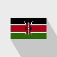 Vector de diseño de larga sombra de bandera de Kenia