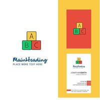 Alphabets blocks Creative Logo and business card vertical Design Vector