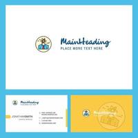 Confused man Logo design with Tagline Front and Back Busienss Card Template Vector Creative Design