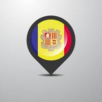 Andorra Map Pin vector