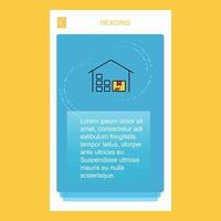 Warehouse mobile vertical banner design design Vector