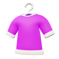 Ilustración 3d de camisa de lavandería colgante png