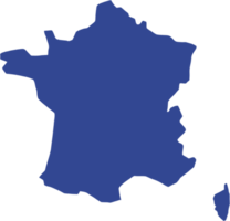 Gekritzel-Freihand-Zeichnung der Karte von Frankreich. png