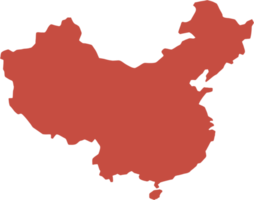 Gekritzel-Freihand-Zeichnung der China-Karte. png