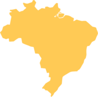 Doodle dibujo a mano alzada del mapa de Brasil. png