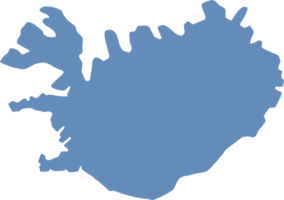 doodle freehand drawing of iceland map. png