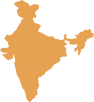 Gekritzel-Freihand-Zeichnung der Indien-Karte. png