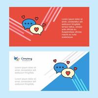 Romantic chat abstract corporate business banner template horizontal advertising business banner vector