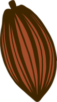 dessin à main levée de doodle de fruits de cacao. png