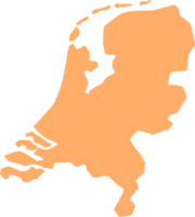 dibujo a mano alzada del mapa de Holanda. png