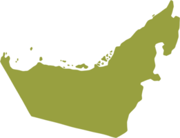 doodle freehand drawing of united arab emirates map. png