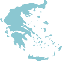 doodle tekening uit de vrije hand van griekenland kaart. png