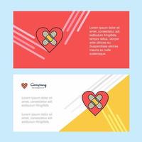 Heart abstract corporate business banner template horizontal advertising business banner vector
