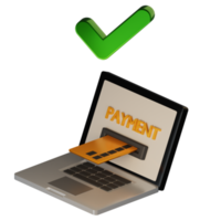 3d success payment from internet using credit card png